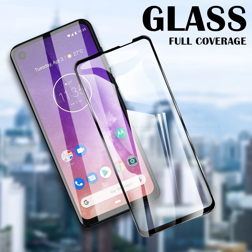 For Motorola Moto One 5G ACE Fusion Plus Hyper Zoom Macro Power Tempered Glass Screen Protector Full Cover Film | Мобильные телефоны