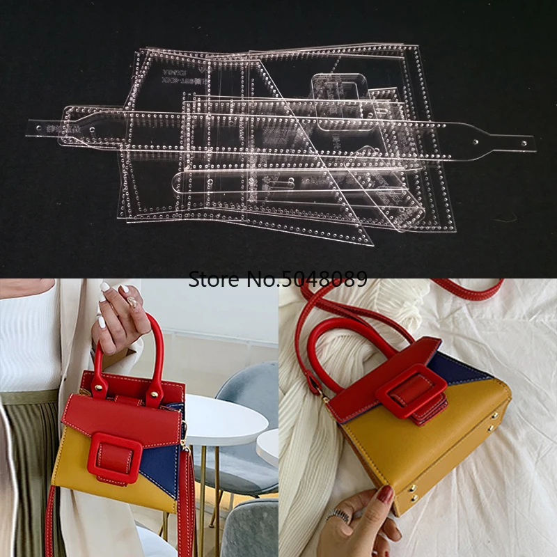 Acrylic Stencil Leather Handmade Craft women`s shoulder bag Sewing Pattern Template Sewing accessories with holes 12X15X8CM
Acrylic Stencil Leather Handmade Craft women`s shoulder bag Sewing Pattern Template Sewing accessories with holes 12X15X8CM