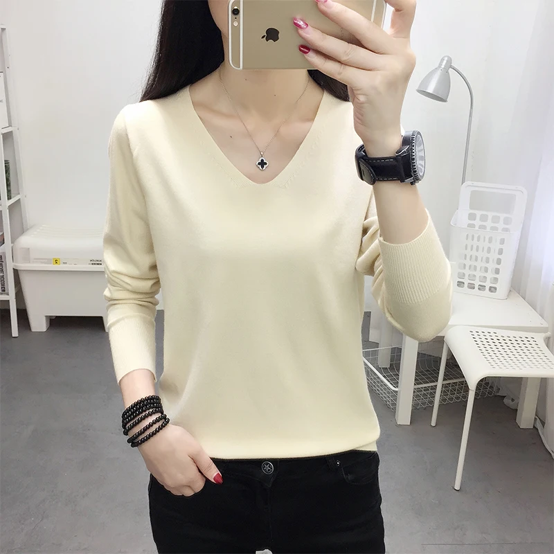 V-Neck Split Women Sweater High Elastic Solid 2019 Fall Winter Fashion Sweater Women Loose Sexy Knitted Pullovers Black White
V-Neck Split Women Sweater High Elastic Solid 2019 Fall Winter Fashion Sweater Women Loose Sexy Knitted Pullovers Black White