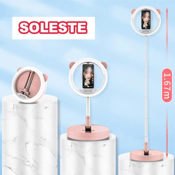 SOLESTE light ring lamp Ring Fill Light selfie Foldable LED ring light with cell phone holder Camera Video Live Stream selfie
SOLESTE light ring lamp Ring Fill Light selfie Foldable LED ring light with cell phone holder Camera Video Live Stream selfie