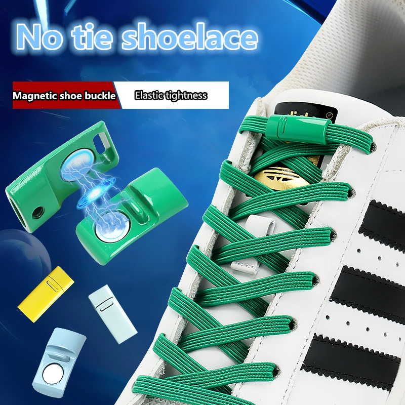 Metal lock Magnetic shoelaces Elastic Quickly put on and take off in 1 second Flat No tie shoelace Shoe Accessories Lazy lace
Metal lock Magnetic shoelaces Elastic Quickly put on and take off in 1 second Flat No tie shoelace Shoe Accessories Lazy lace