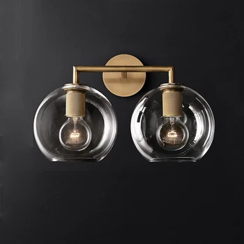 Nordic Iron Glass LED Wall Lamps Indoor Home Decor Sconces Light Fixture Living Room Bedroom Bedside Corridor Design Wall Light 
Nordic Iron Glass LED Wall Lamps Indoor Home Decor Sconces Light Fixture Living Room Bedroom Bedside Corridor Design Wall Light