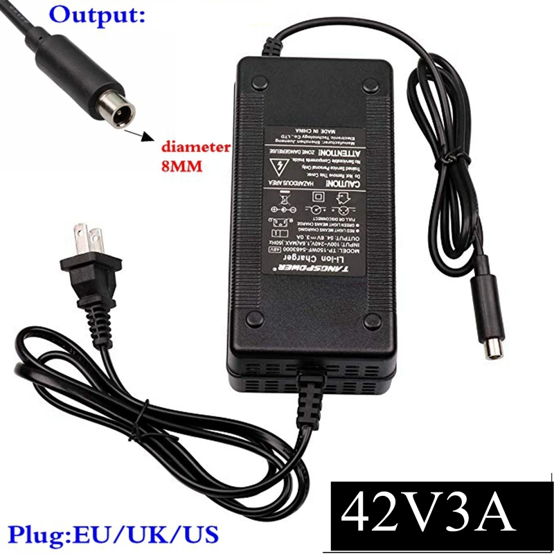 42V 3 to 8MM Lithium Ion Battery Charger for 13S 36V Electric Bike Lithium Battery Charger i-walk Urban2 EU / US / UK Electric B
42V 3 to 8MM Lithium Ion Battery Charger for 13S 36V Electric Bike Lithium Battery Charger i-walk Urban2 EU / US / UK Electric B