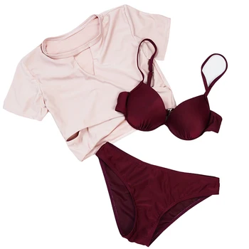 Sexy 3 Pack Women's Bikini Sets Sexy Short Sleeve Criss-Cross Swimsuit 2021 Push Up Underwired Biquini Swimwear Beach Wear 
Sexy 3 Pack Women's Bikini Sets Sexy Short Sleeve Criss-Cross Swimsuit 2021 Push Up Underwired Biquini Swimwear Beach Wear