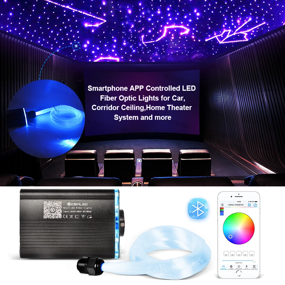 Smart APP control Optic Fiber Lights RGBW Starry Sky Effect Ceiling Light 2-5m Optical Fiber Cable available Car Decoration
Smart APP control Optic Fiber Lights RGBW Starry Sky Effect Ceiling Light 2-5m Optical Fiber Cable available Car Decoration