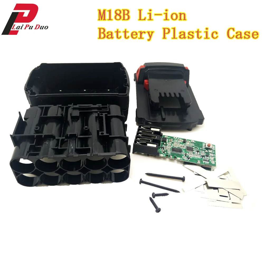 M18B Li-ion Battery Plastic Case Charging Protection Circuit Board For Milwaukee 18V M18 48-11-1815 3Ah 4Ah 5Ah PCB Board Shell
M18B Li-ion Battery Plastic Case Charging Protection Circuit Board For Milwaukee 18V M18 48-11-1815 3Ah 4Ah 5Ah PCB Board Shell