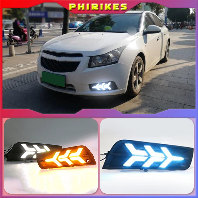 2PCS DRL Daytime Running Light fog lamp cover with yellow turn signal For chevrolet cruze 2009 2010 2011 2012 2013 2014
2PCS DRL Daytime Running Light fog lamp cover with yellow turn signal For chevrolet cruze 2009 2010 2011 2012 2013 2014
