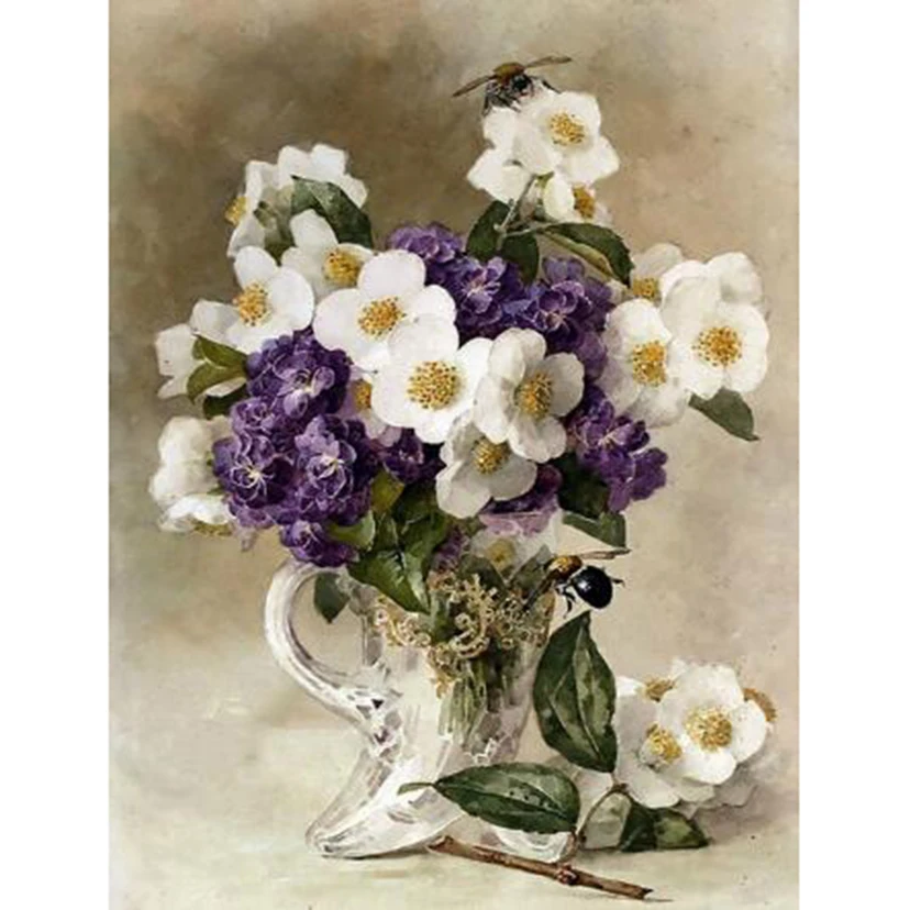5D DIY Square/Round Diamond Diamond Painting Flower Painting White and Purple Flower Scenery Picture Cross Stitch Decor WG3222
5D DIY Square/Round Diamond Diamond Painting Flower Painting White and Purple Flower Scenery Picture Cross Stitch Decor WG3222