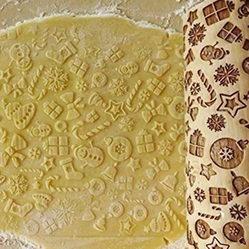 Christmas Wooden 3D Rolling Pins,Embossing Natural Wood Carved Engraved Rolling Pin with Christmas Pattern for Baking Embossed C
Christmas Wooden 3D Rolling Pins,Embossing Natural Wood Carved Engraved Rolling Pin with Christmas Pattern for Baking Embossed C