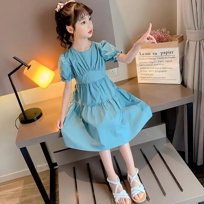 Фото Платье для девочек детская одежда хлопковые платья 2021 платье принцессы на день