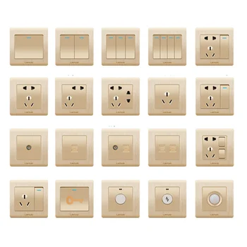 86mm Golden Wall Switch Socket Panel Porous Power Light Switch Control Socket Brushed Electrical Accessories Free Shipping
86mm Golden Wall Switch Socket Panel Porous Power Light Switch Control Socket Brushed Electrical Accessories Free Shipping