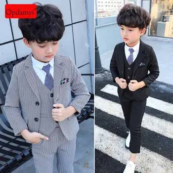 Children's Small Suit Autumn And Winter New Boys Striped Three-Piece Suit Jacket Vest Pants Flower Girl Wedding Birthday Dress
Children's Small Suit Autumn And Winter New Boys Striped Three-Piece Suit Jacket Vest Pants Flower Girl Wedding Birthday Dress