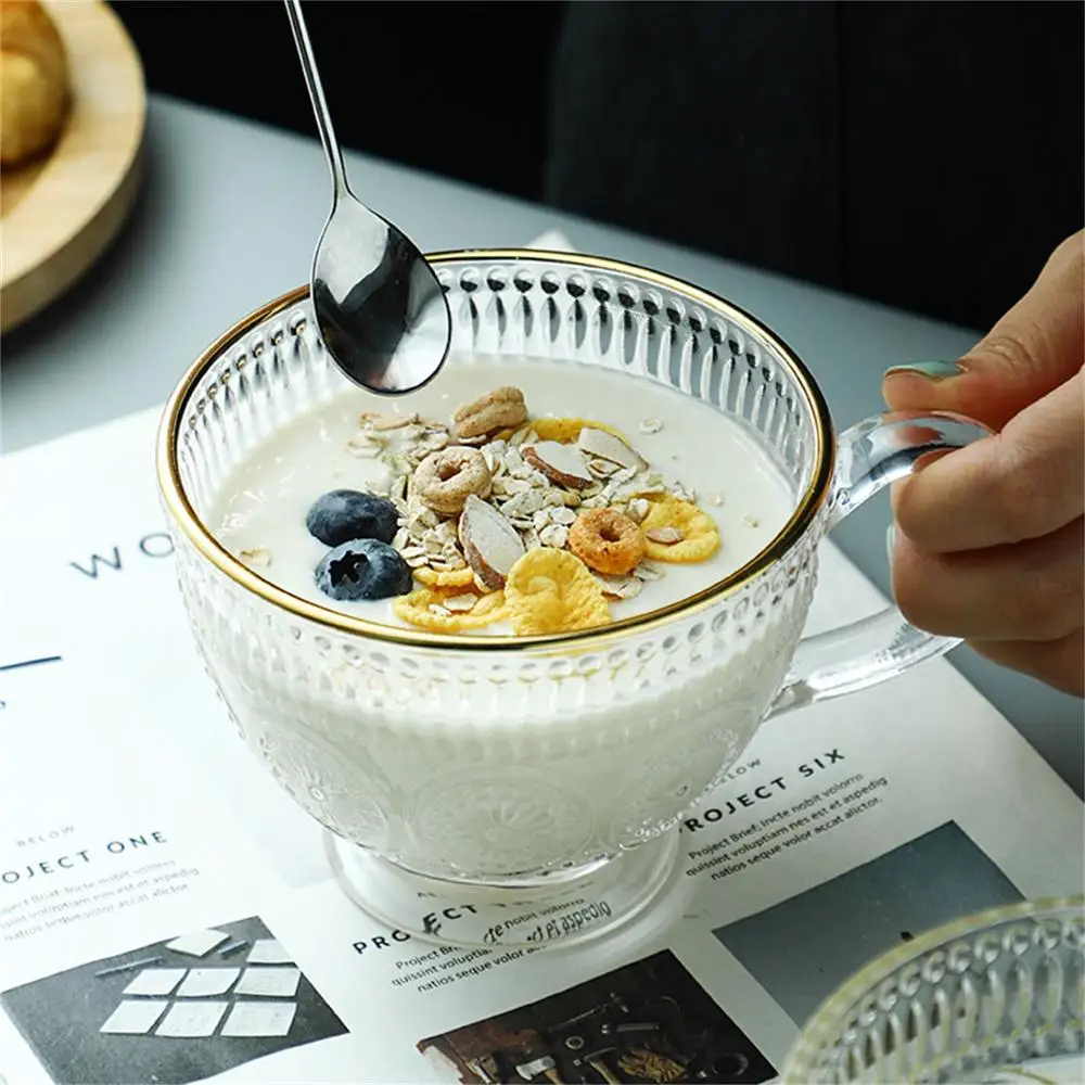 European Style Glass Water Cup Retro Embossed Phnom Penh Sunflower Household Breakfast Oatmeal Coffee Milk Mug Kitchen Drinkware
European Style Glass Water Cup Retro Embossed Phnom Penh Sunflower Household Breakfast Oatmeal Coffee Milk Mug Kitchen Drinkware