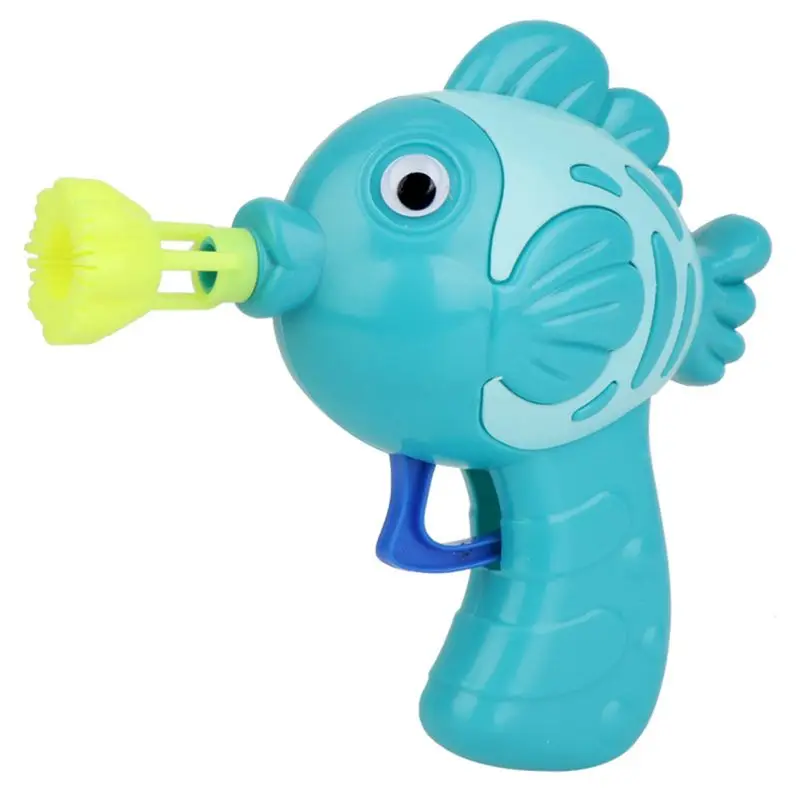 1Pc Cute Fish Soap Water Bubble Gun Bubble Blower Machine Toy For Kids Children Manual Gun Blower