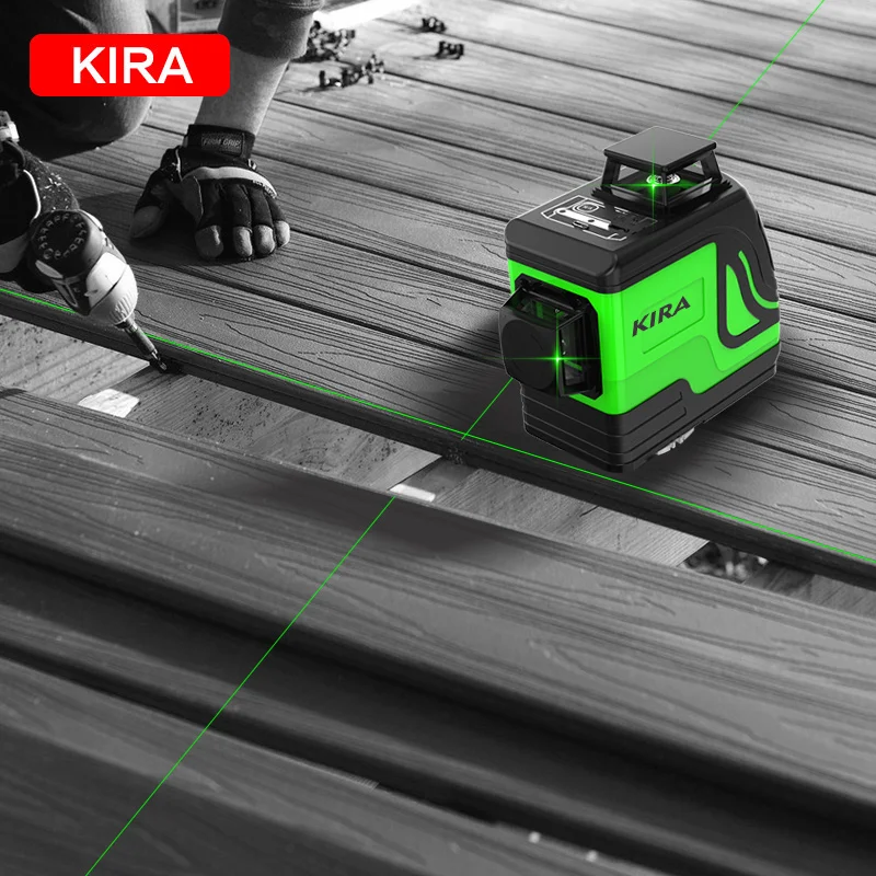 KIRA 12 Lines 3D Green Laser Level Horizontal Vertical Self-Leveling, 360 Adjustable Slash Function Super Powerful Gradienter
KIRA 12 Lines 3D Green Laser Level Horizontal Vertical Self-Leveling, 360 Adjustable Slash Function Super Powerful Gradienter