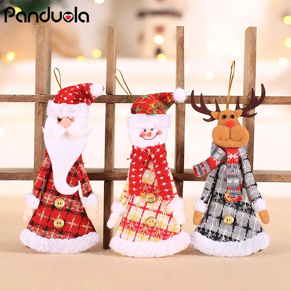 christmas ornament santa claus snowman hanging garland xmas tree