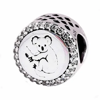 New 925 Sterling Silver Bead Charm Openwork Koala With Cubic Zirconia Beads Fit Bracelet Bangle DIY Jewelry
New 925 Sterling Silver Bead Charm Openwork Koala With Cubic Zirconia Beads Fit Bracelet Bangle DIY Jewelry