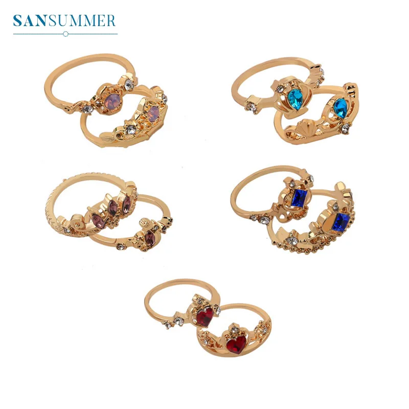 Sansummer 2019 New Hot Fashion Exquisite Crown Rhinestone Wedding Party Glittering Girl Elegant Charm Ring For Women Jewelry
Sansummer 2019 New Hot Fashion Exquisite Crown Rhinestone Wedding Party Glittering Girl Elegant Charm Ring For Women Jewelry