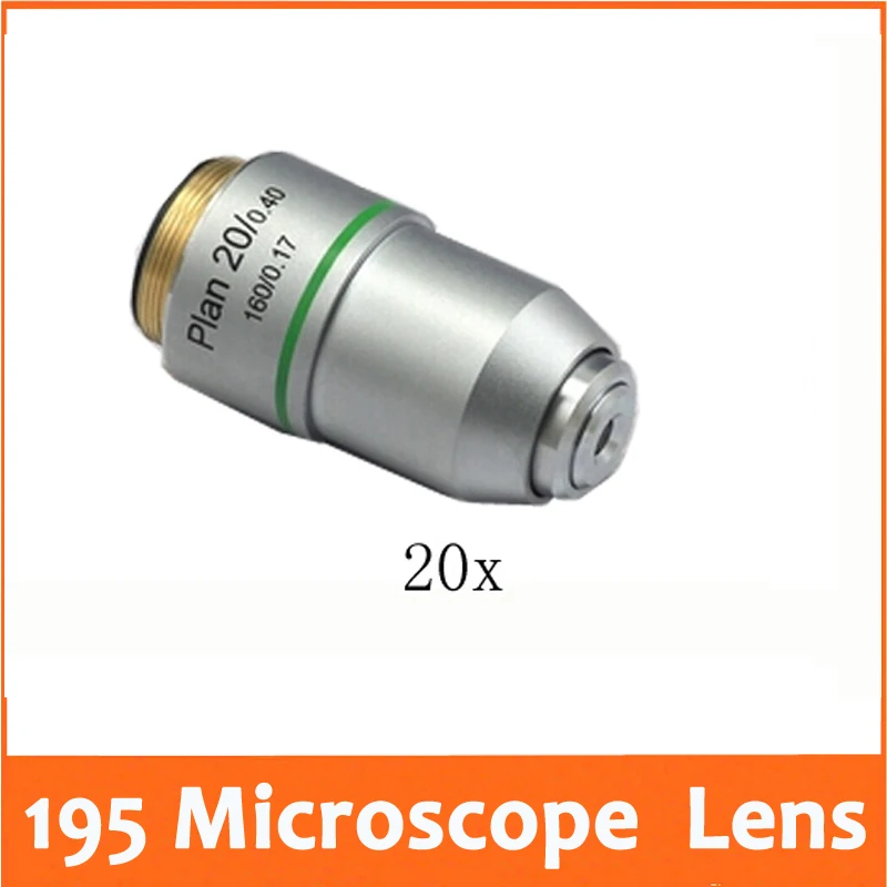 20X 195 Plan Achromatic Biological Microscope Objective Lens for Educational School Lab Student Biomicroscopy Accessories 20.2mm
20X 195 Plan Achromatic Biological Microscope Objective Lens for Educational School Lab Student Biomicroscopy Accessories 20.2mm