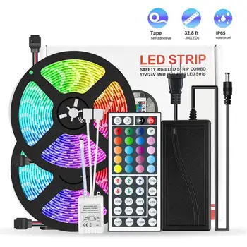Dimmable RGB LED Strip Light Remote Control Waterproof 5M/10M Light Strip Cuttable Christmas Home Room Decor With Adapter 12V
Dimmable RGB LED Strip Light Remote Control Waterproof 5M/10M Light Strip Cuttable Christmas Home Room Decor With Adapter 12V