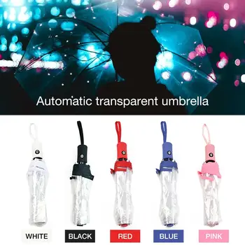 Sun-proof Waterproof Umbrella Transparent Umbrella Automatic Transparent Umbrella Fully Automatic Transparent Tri-fold Umbrella
Sun-proof Waterproof Umbrella Transparent Umbrella Automatic Transparent Umbrella Fully Automatic Transparent Tri-fold Umbrella