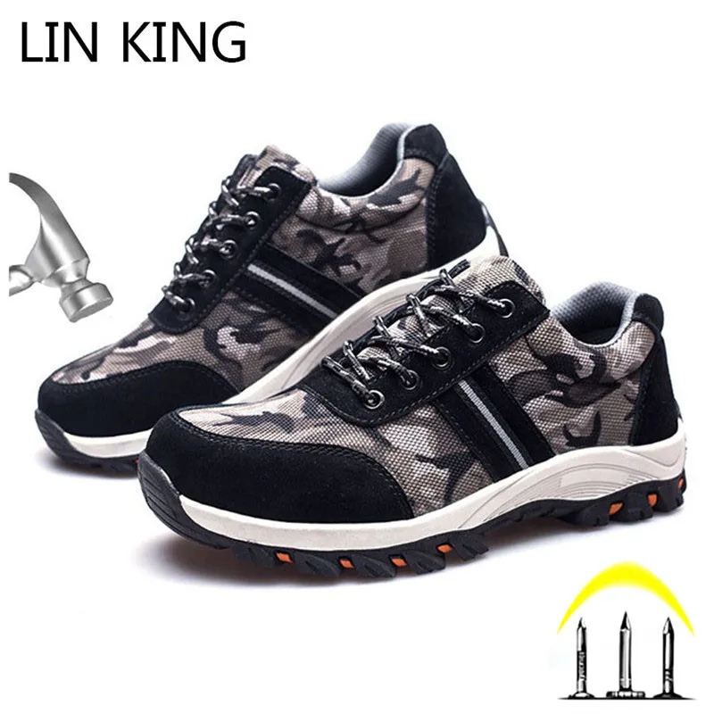 LIN KING Breathable Air Mesh Work Safety Boots Men Anti-Piercing Indestructible Steel Toe Shoes Boots Puncture-Proof Sneakers 
LIN KING Breathable Air Mesh Work Safety Boots Men Anti-Piercing Indestructible Steel Toe Shoes Boots Puncture-Proof Sneakers