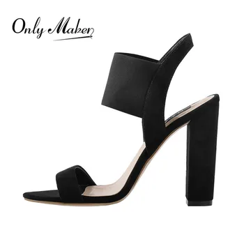 Onlymaker Womens Peep Toe Chunky High Heel Elastic Band Singback Sandals Slip On Summer Casual Party Black Shoes
Onlymaker Womens Peep Toe Chunky High Heel Elastic Band Singback Sandals Slip On Summer Casual Party Black Shoes