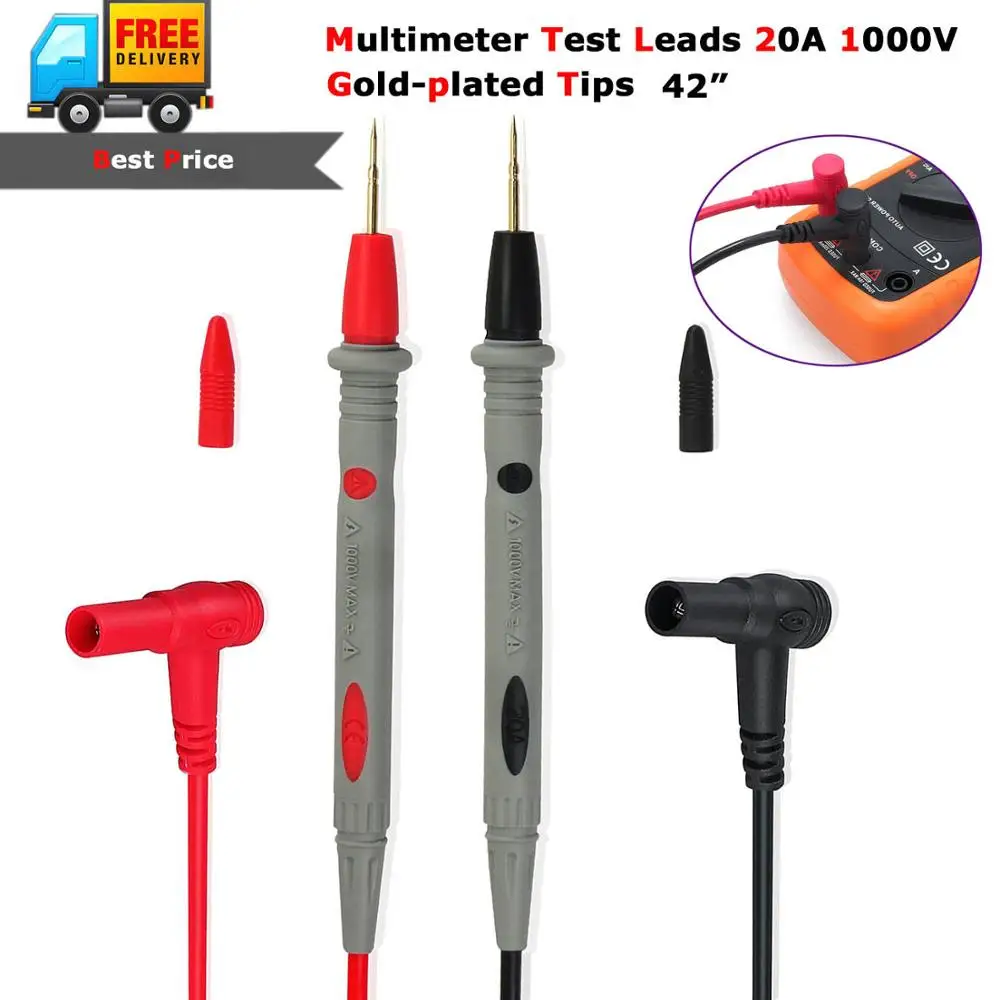 Altkomva Multimeter Probe Test Leads Pin for Digital Multimeter Needle Tip Multi Meter Tester Lead Probe Wire Pen Cable 20A 1000
Altkomva Multimeter Probe Test Leads Pin for Digital Multimeter Needle Tip Multi Meter Tester Lead Probe Wire Pen Cable 20A 1000