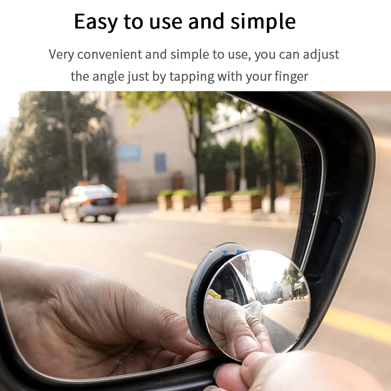 Car 360 Degree Framless Blind Spot Mirror Wide Angle Round Convex Mirror Side Blindspot Rearview Mirror for parking safety 
Car 360 Degree Framless Blind Spot Mirror Wide Angle Round Convex Mirror Side Blindspot Rearview Mirror for parking safety