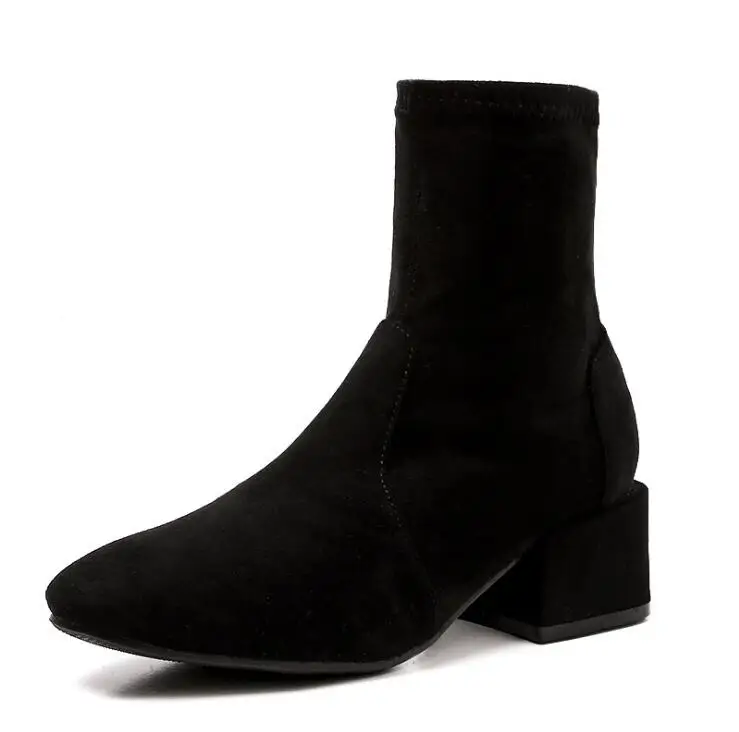Woman Shoes Short Boots Length Square Mid Heels Square Toe Flock Ankle Boots Autumn Winter Warm Short Plush Slip On Snow Boots
Woman Shoes Short Boots Length Square Mid Heels Square Toe Flock Ankle Boots Autumn Winter Warm Short Plush Slip On Snow Boots