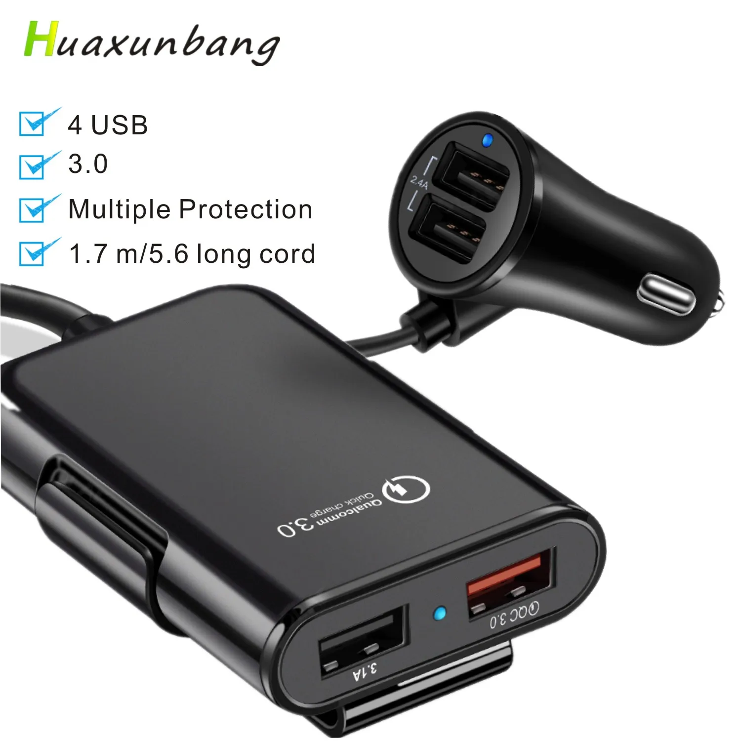 Fast Car Charger 4 USB Car Charger QC 3.0 Splitter Socket Charger Car USB Fast Charger Car USB Adapter Seat Back Phone Charger
Fast Car Charger 4 USB Car Charger QC 3.0 Splitter Socket Charger Car USB Fast Charger Car USB Adapter Seat Back Phone Charger