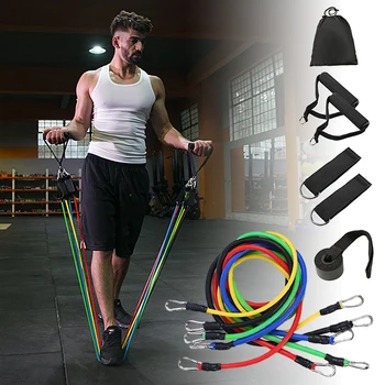 11PCS Resistance Tube Bands Door Anchor Ankle Straps Cushioned Handles Carry Bags for Home Fintess Exercise Workout Gym Travel 
11PCS Resistance Tube Bands Door Anchor Ankle Straps Cushioned Handles Carry Bags for Home Fintess Exercise Workout Gym Travel