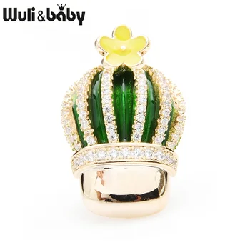 Wuli&baby Czech Rhinestone Cactus Collar Pins Women Green Enamel Flower Pins New Year Gifts
Wuli&baby Czech Rhinestone Cactus Collar Pins Women Green Enamel Flower Pins New Year Gifts
