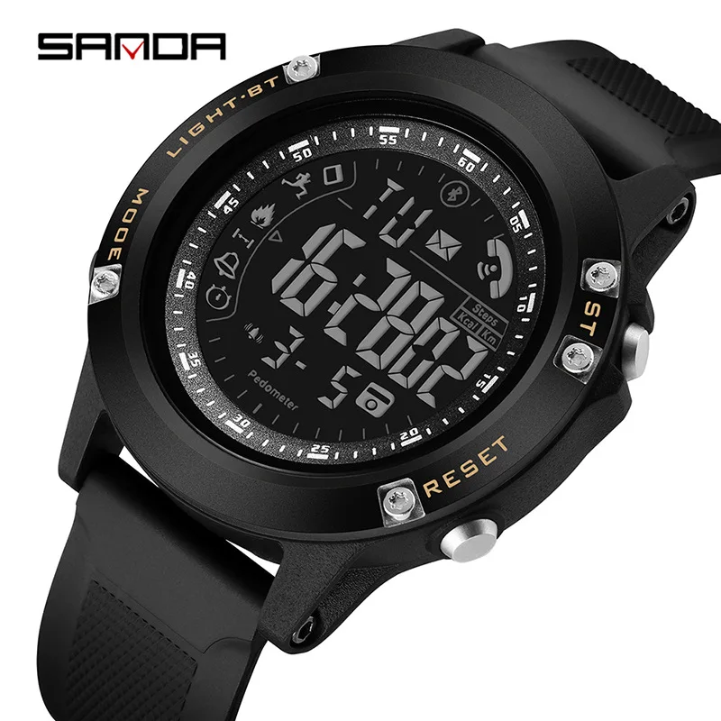 Sanda New Bluetooth Watch Men's WomenTrend Multi-function Sports Outdoor Waterproof Step Intelligent Electronic Smart Watch
Sanda New Bluetooth Watch Men's WomenTrend Multi-function Sports Outdoor Waterproof Step Intelligent Electronic Smart Watch