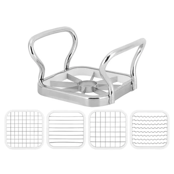 5-IN-1 Stainless Steel Potatoes Cutter, Potato Chopper Fruit Cutter Chipper Fries Maker French Fry Tool Kitchen Gadgets
5-IN-1 Stainless Steel Potatoes Cutter, Potato Chopper Fruit Cutter Chipper Fries Maker French Fry Tool Kitchen Gadgets