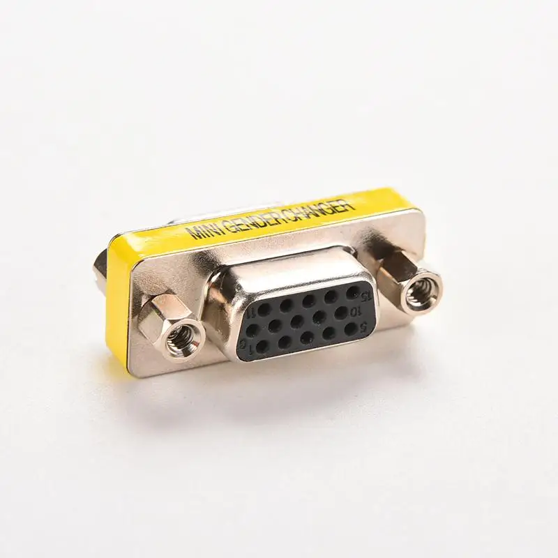 15 pin D-Sub VGA HD SVGA Female to MINI Gender Changer адаптер PC коннектор F/F кабель Расширенный