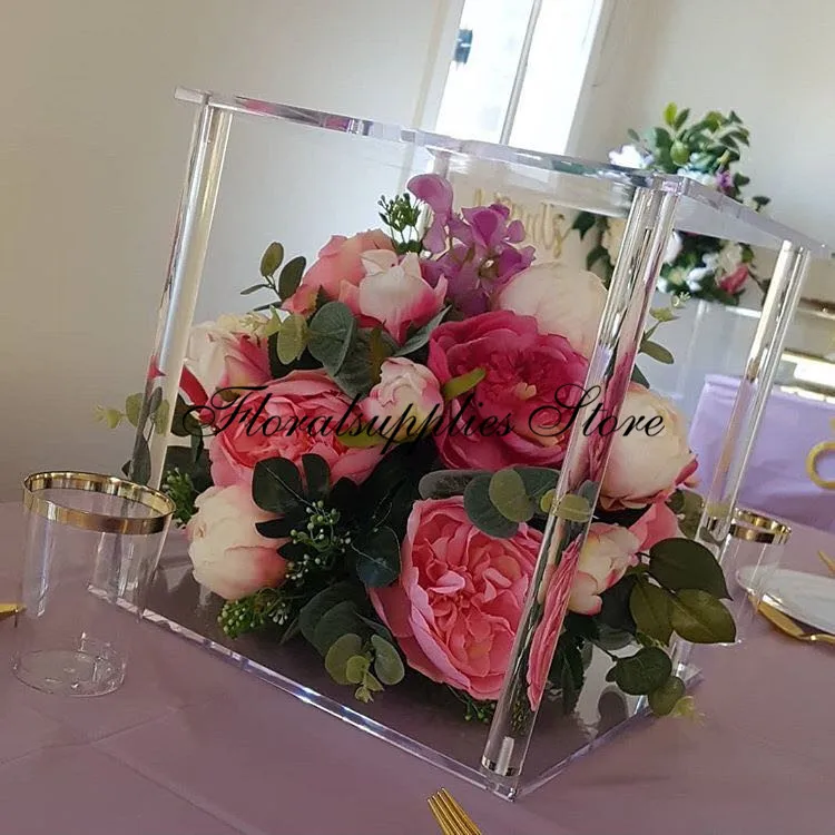 Акриловая подставка для цветов Хрустальный прозрачный держатель свадебные