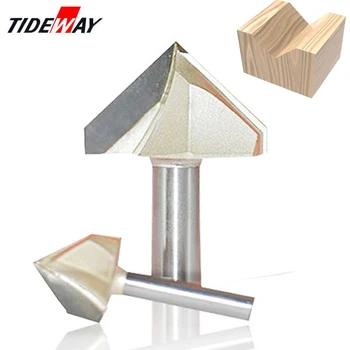 Tideway 1/4" Shank 90 Degree V Groove Type Slotting Cutter Freze Ucu Tungsten Router Bit Bits for Wood Woodworking Carving Tool
Tideway 1/4" Shank 90 Degree V Groove Type Slotting Cutter Freze Ucu Tungsten Router Bit Bits for Wood Woodworking Carving Tool