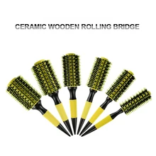 Yellow Aluminum Tube Antistatic High Temperature Resistant Hairdressing Silicone Handle Yellow Bristles Cylinder Curling Comb
Yellow Aluminum Tube Antistatic High Temperature Resistant Hairdressing Silicone Handle Yellow Bristles Cylinder Curling Comb