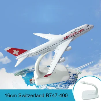 16cm Switzerland Boeing 747-400 Alloy Aircraft Model Swiss Airbus Aeroplane B747 Swiss Airliner Static Model Airplane Fly Model
16cm Switzerland Boeing 747-400 Alloy Aircraft Model Swiss Airbus Aeroplane B747 Swiss Airliner Static Model Airplane Fly Model