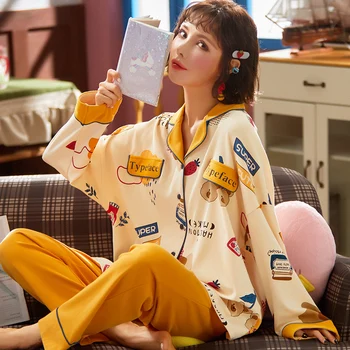XIZOU Pyjamas women home wear girls autumn long sleeved pajama set ladies cartoon Comfortable pjs women new Leisure Clothes set
XIZOU Pyjamas women home wear girls autumn long sleeved pajama set ladies cartoon Comfortable pjs women new Leisure Clothes set