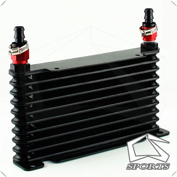 

8-AN 32MM 10 ROW ENGINE/TRANSMISSION RACING COATED ALUMINUM OIL COOLER+Fitting