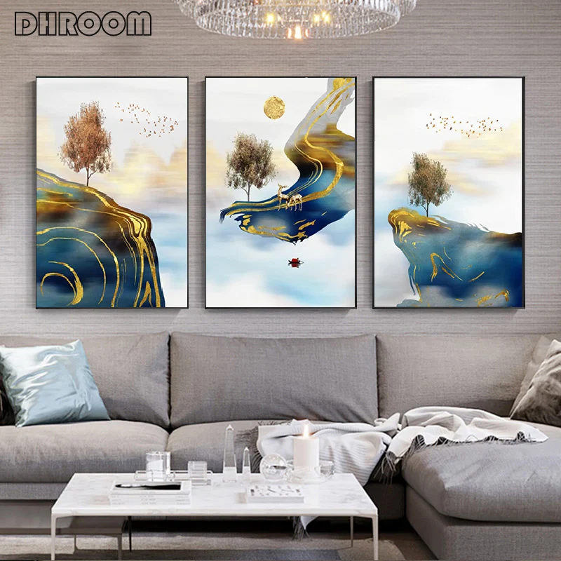 Abstract Golden Landscape Canvas Poster Wall Art Flying Bird Elk Print Modern Style Painting Nordic Home Decoration Picture
Abstract Golden Landscape Canvas Poster Wall Art Flying Bird Elk Print Modern Style Painting Nordic Home Decoration Picture