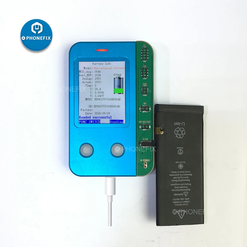 JC B1 Battery Tester Testing Box For iPhone 5-XS Max Battery Condition Life Capacity Performance Checking + Testing Tool
JC B1 Battery Tester Testing Box For iPhone 5-XS Max Battery Condition Life Capacity Performance Checking + Testing Tool