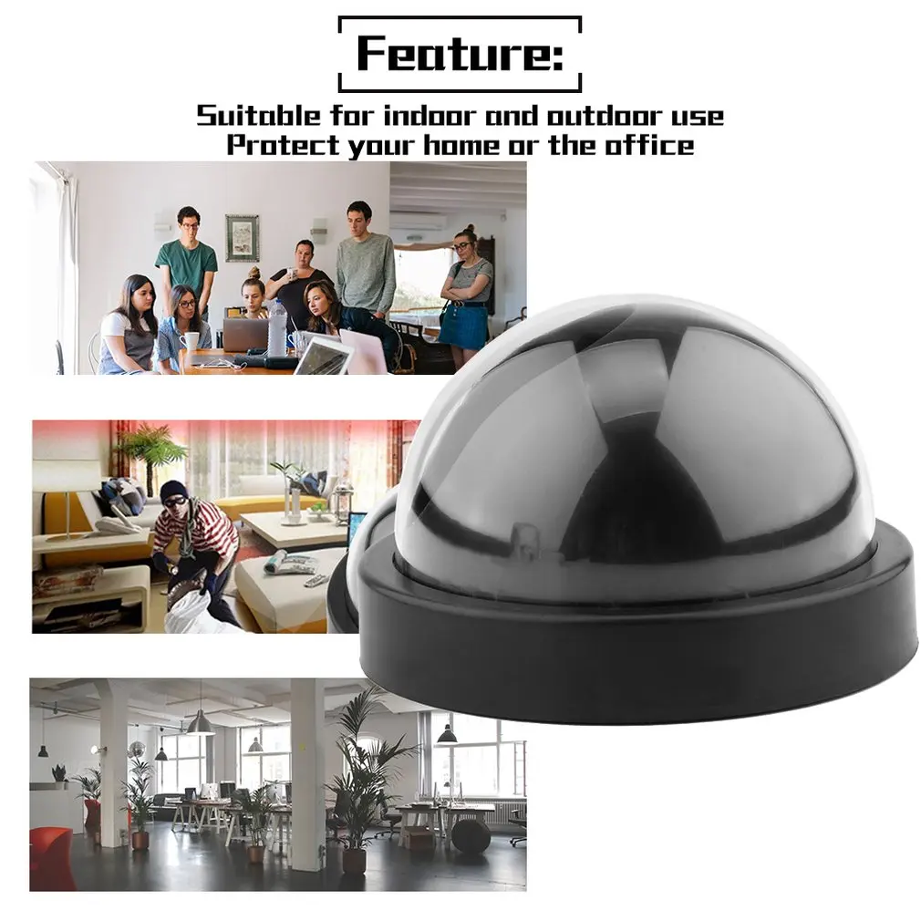 Black Plastic Smart Indoor/Outdoor Dummy Home Dome Fake CCTV Security Camera with Flashing Red LED Light CA-05 Dropshipping
Black Plastic Smart Indoor/Outdoor Dummy Home Dome Fake CCTV Security Camera with Flashing Red LED Light CA-05 Dropshipping