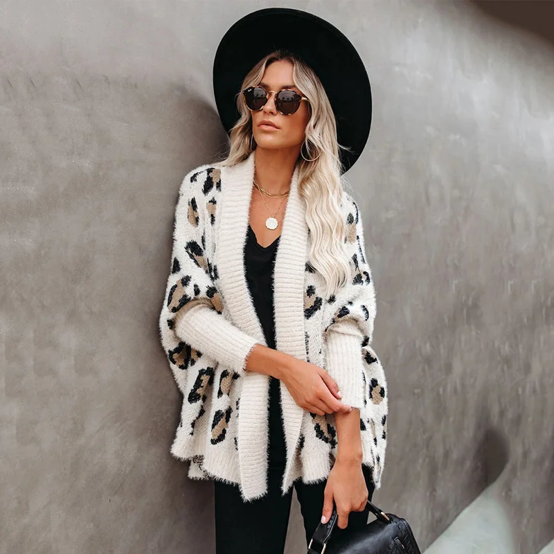 Fuzzy Leopard Long Cardigan Female Bohemian Slim Batwing Sleeve Overized Sweaters Cardiagns For Women Winter Coat
Fuzzy Leopard Long Cardigan Female Bohemian Slim Batwing Sleeve Overized Sweaters Cardiagns For Women Winter Coat