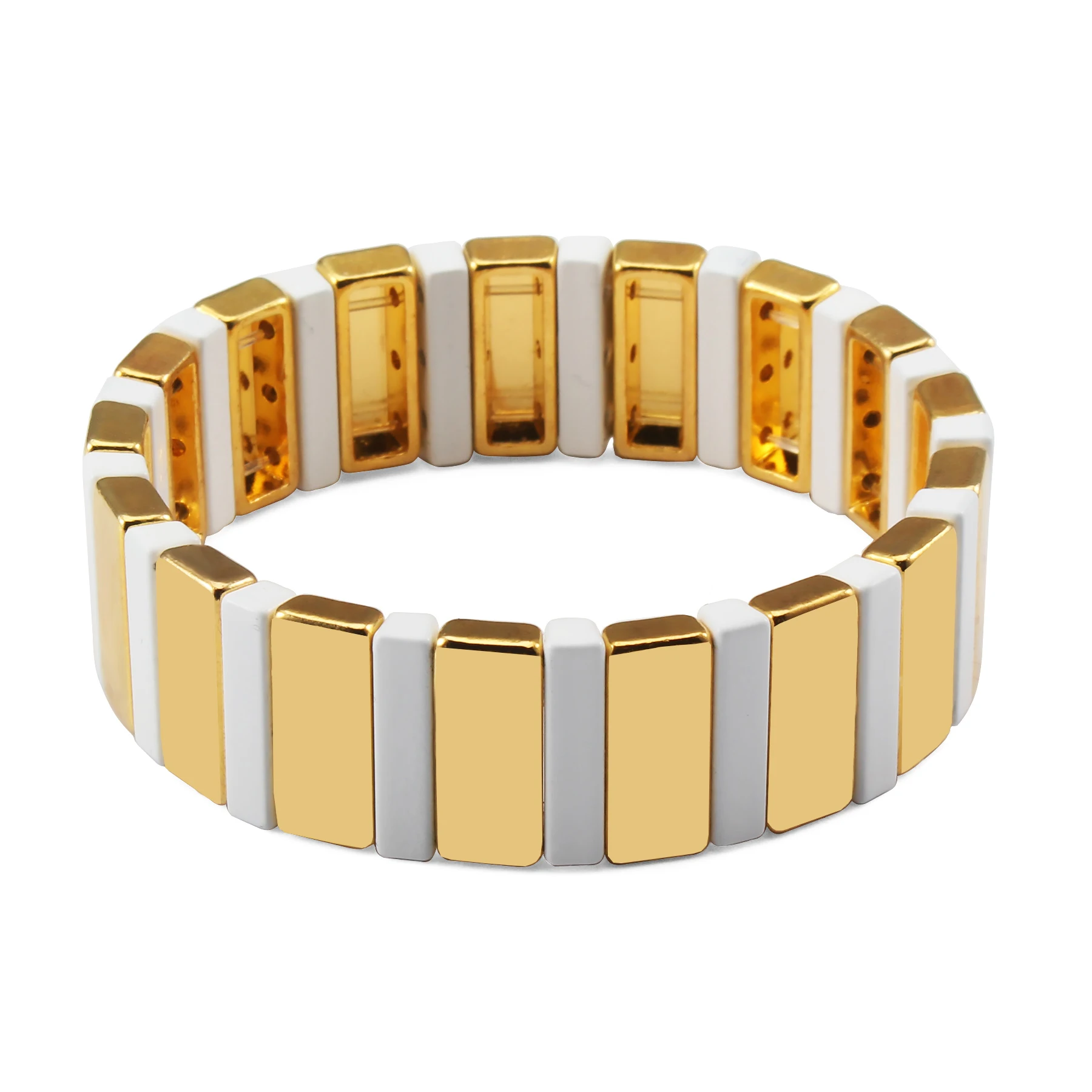 Gold Color Enamel Tile Bracelet Bohemia Elastic Younger Stackable Tila Bracelet Srtand Wristband Valentines Day Girl Friend Gift
Gold Color Enamel Tile Bracelet Bohemia Elastic Younger Stackable Tila Bracelet Srtand Wristband Valentines Day Girl Friend Gift