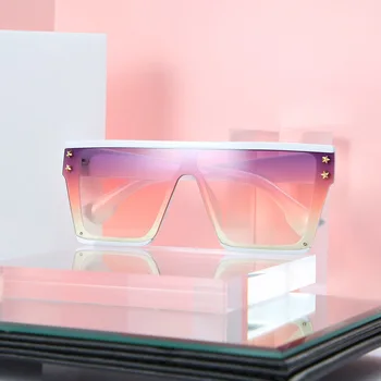 DENISA Flat Top Oversized Square Sunglasses Women Gradient Lens Big Frame Sun Glasses For Men Five-Pointed Star Glasses S8078
DENISA Flat Top Oversized Square Sunglasses Women Gradient Lens Big Frame Sun Glasses For Men Five-Pointed Star Glasses S8078