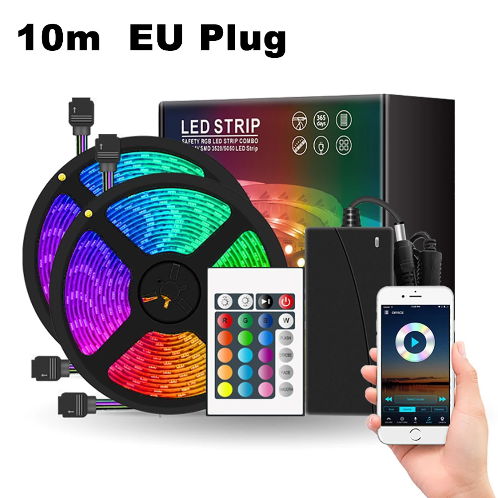 5m 10m 15m WiFi LED Strip Light RGB Waterproof SMD 5050 2835 DC12V rgb String Diode Flexible Ribbon WiFi Contoller+Adapter plug
5m 10m 15m WiFi LED Strip Light RGB Waterproof SMD 5050 2835 DC12V rgb String Diode Flexible Ribbon WiFi Contoller+Adapter plug