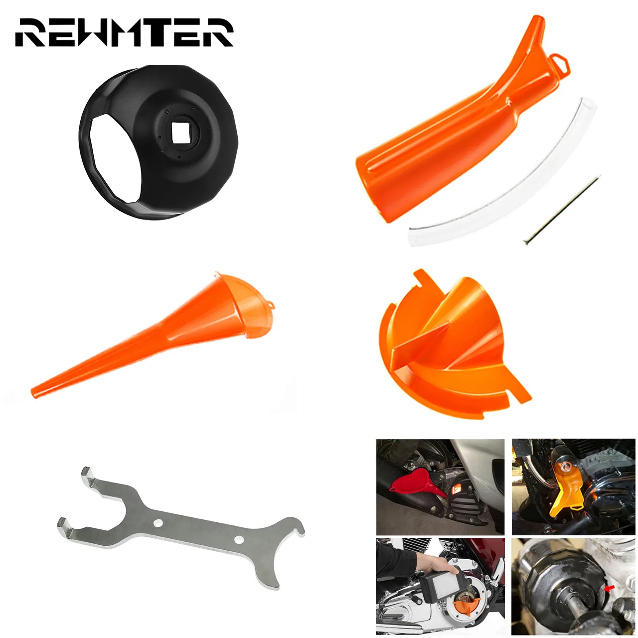 Motorcycle Gasoline Oil Funnel Primary Case Oil Fill Filter Funnel Cap Wrench Rear Shock Spanner Wrench Tool Kit For Harley
Motorcycle Gasoline Oil Funnel Primary Case Oil Fill Filter Funnel Cap Wrench Rear Shock Spanner Wrench Tool Kit For Harley